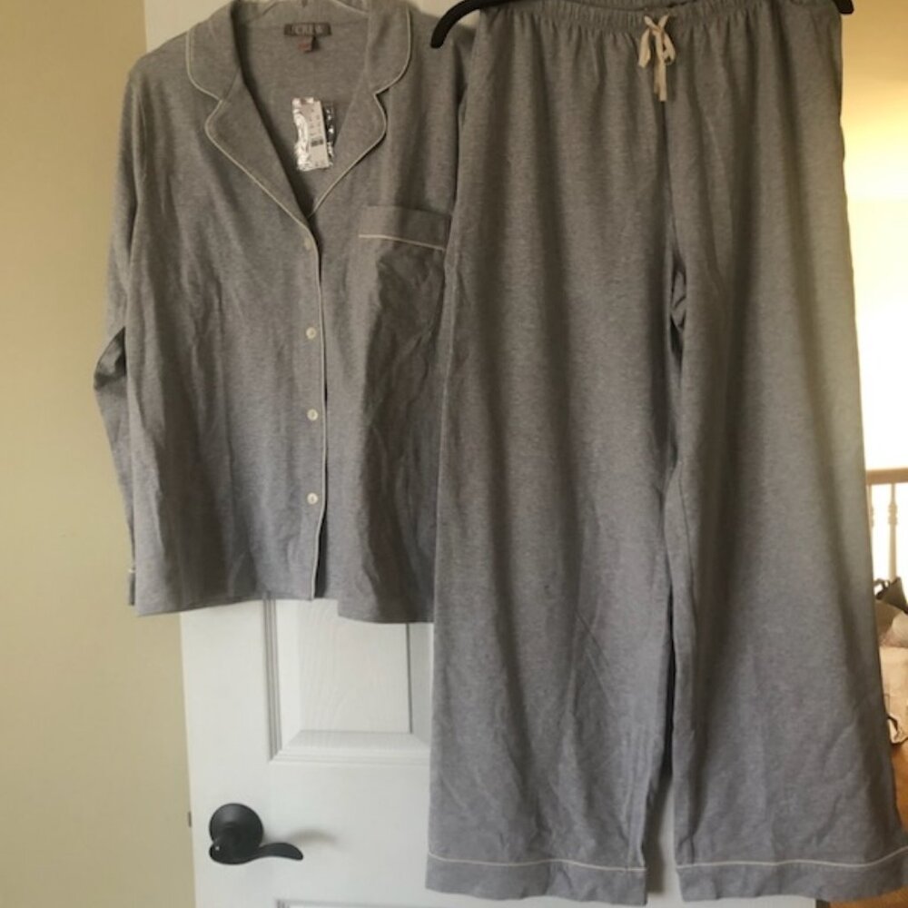 Dreamy cotton-blend short-sleeve pajama pant set by J. Crew